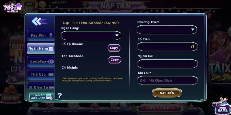 Câu Hỏi Thường Gặp về quy trình nạp và rút tiền tại cổng game 789Club