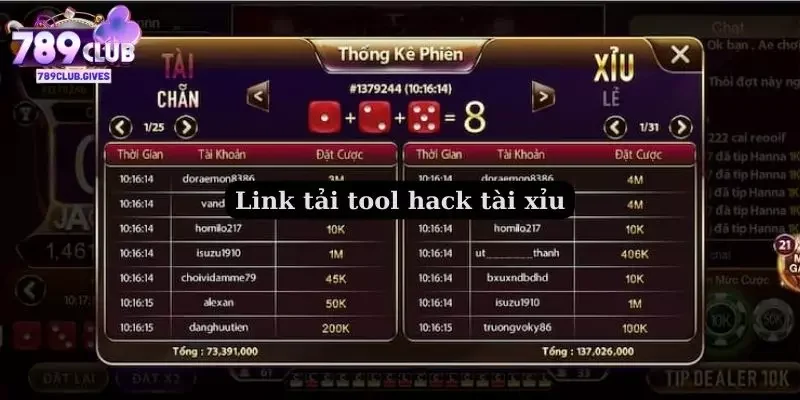 Link tải tool hack Tài xỉu uy tín